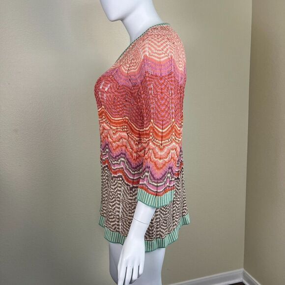 Soft Surroundings Women Size 3X Rosita Open Crochet Knit Pullover Cotton Sweater - Picture 5 of 14